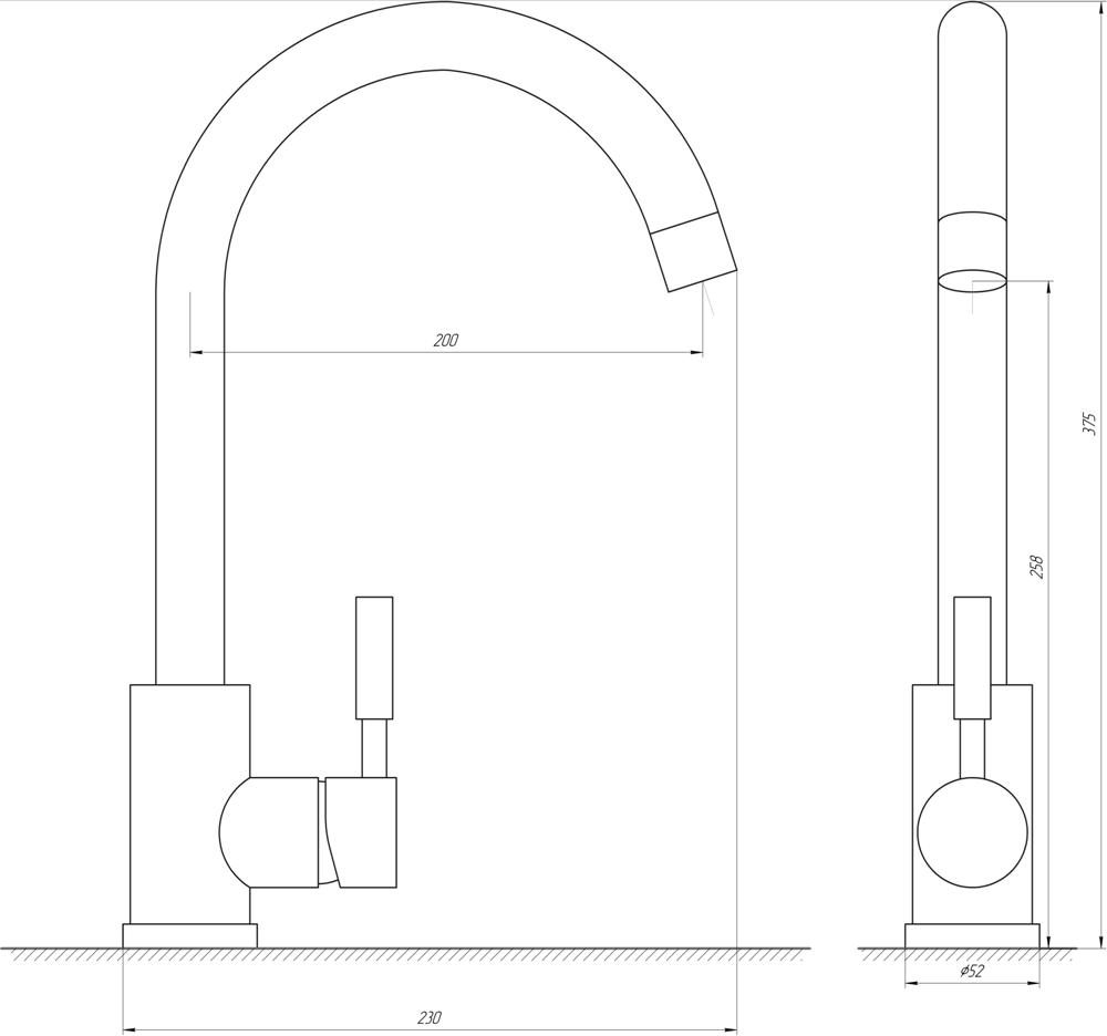 Globus Lux ALPEN SBT1-203S-GRAY_креслення