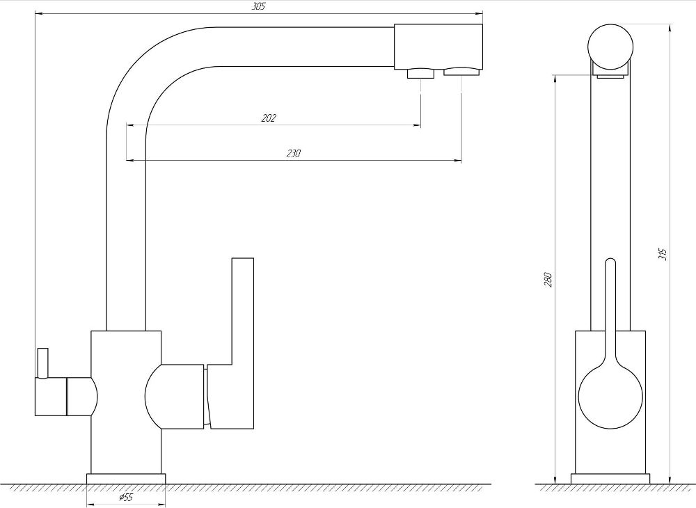 Globus Lux GLLR-0444-11-GRAPHITE_креслення