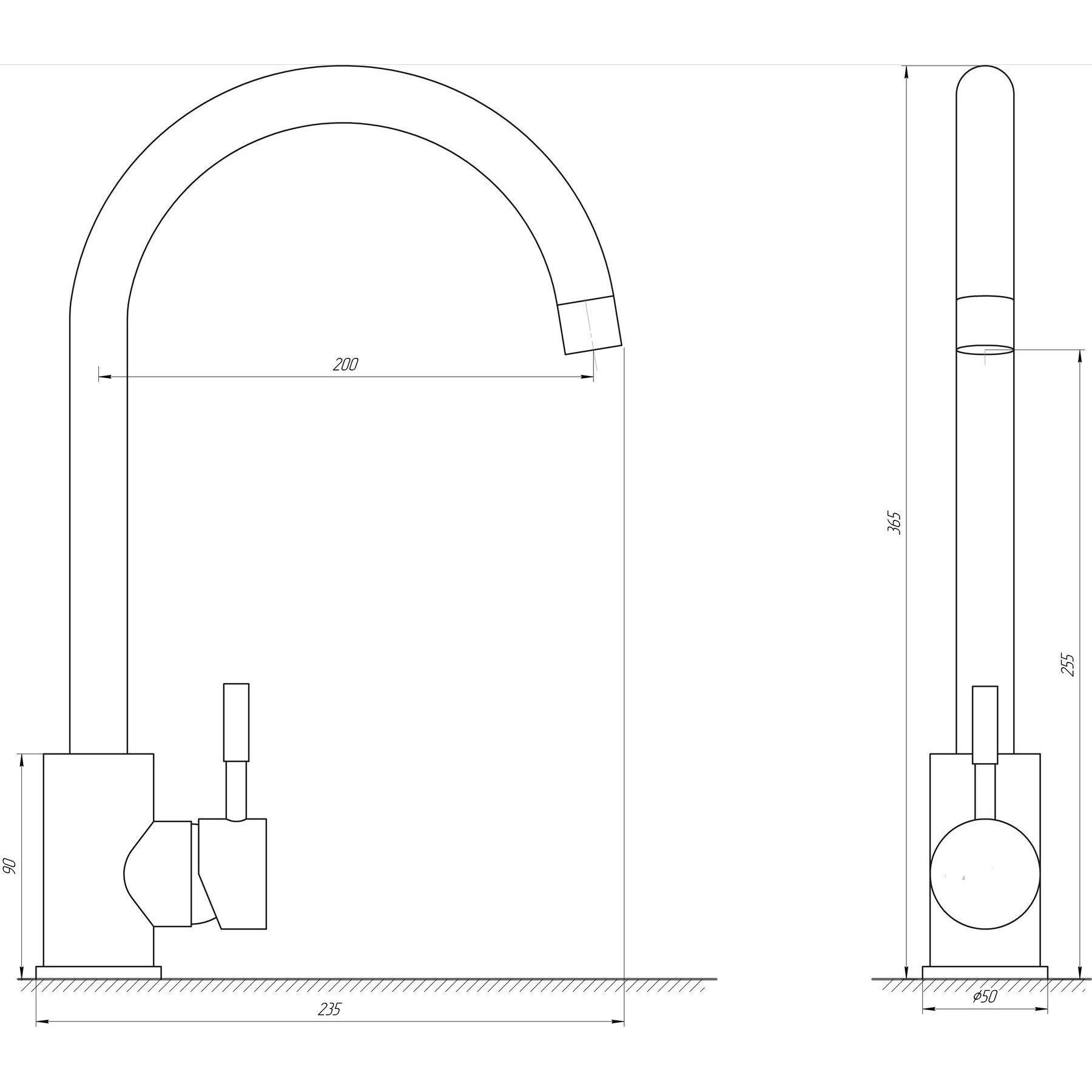Змішувач-для-кухні-MixMIRA-ALPEN-MS1-203S-PIETRA-креслення